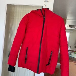 Bright red Michael Kors puffer jacket
